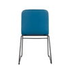 Stapelbarer Event-Stuhl mit blauem Kunstleder